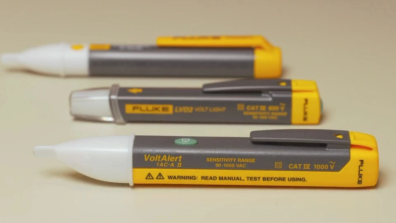 Voltage tester checking small engine electrical system