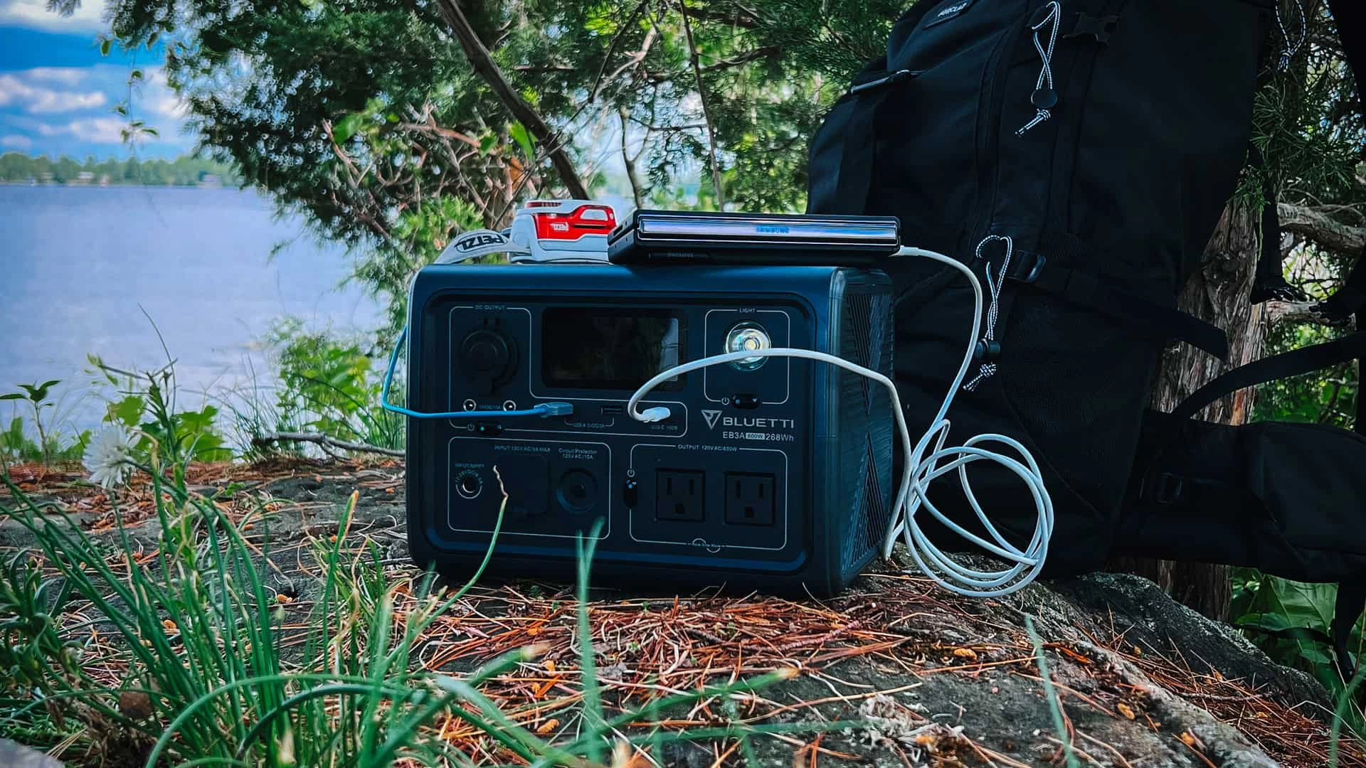 Portable power station for camping