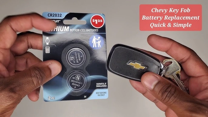 Chevy key fob battery type location